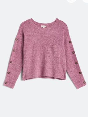 The General Good Citra Button Sleeve Detail Sweater